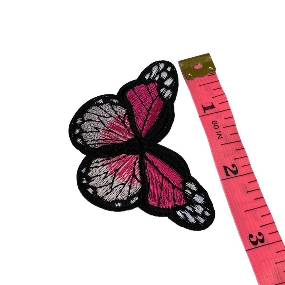 Pink Butterfly Embroidered Patch - Picture 2 of 4